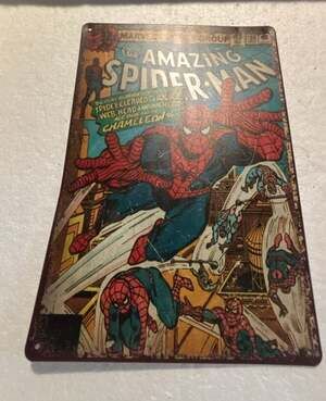 Marvel Amazing Spider-Man #186 Metal Tin Sign Comic Book Wall Decor